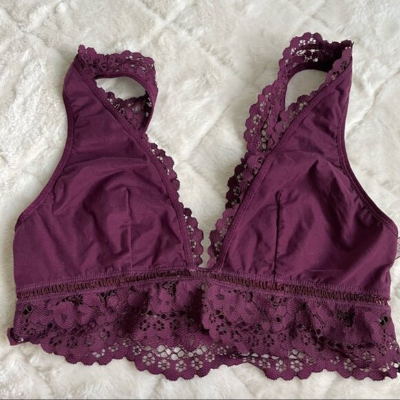 Victoria’s Secret | Body By Victoria Maroon Longline Lace Bralette | Size Small - Picture 6 of 10